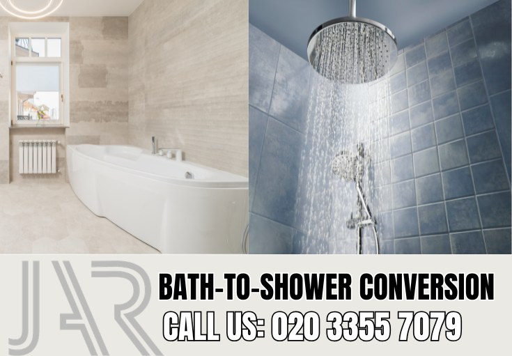 Bath to Shower Conversion by Palmersgreen Bathroom Fitters